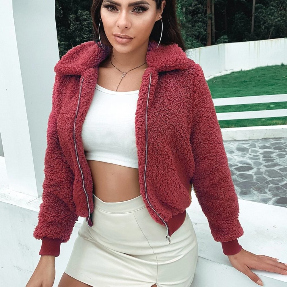 Eilly Bazar Zip Up Teddy Jacket